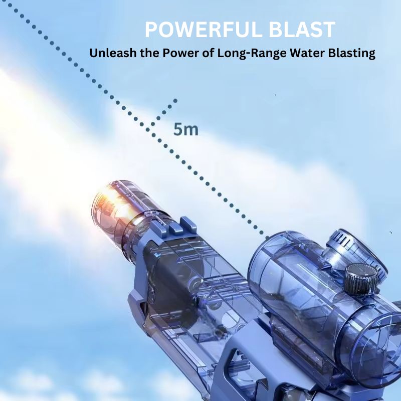 Elektryczny Pistolet Na Wodę PowerBlast Z LED, Dużym Zasięgiem I Pojemnością 500ml 3