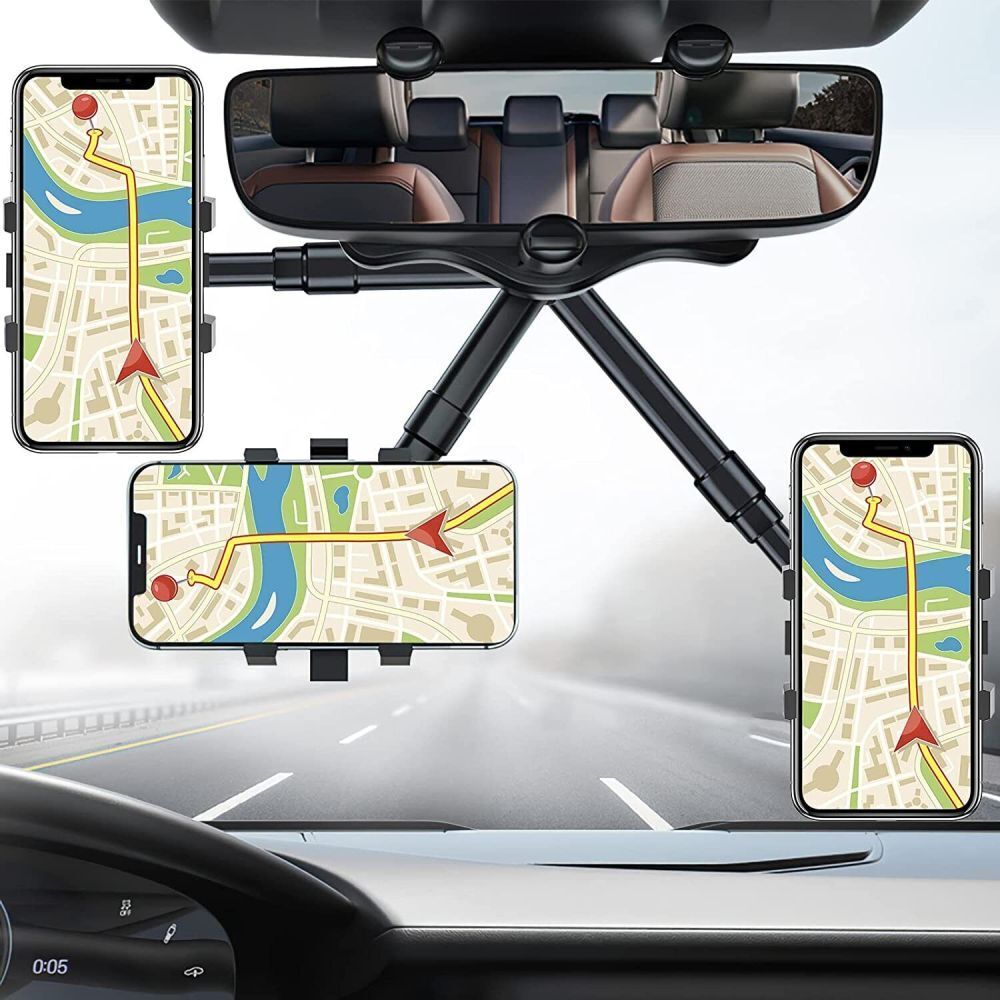 Uniwersalny Uchwyt Samochodowy na Lusterko Wsteczne do Telefonu 360° 3