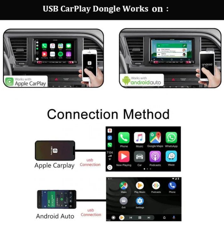 Adapter CarPlay i Android Auto Bezprzewodowy – Kompatybilny z Większością Samochodów 4