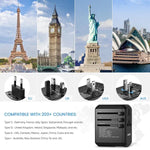 Adapter Podróżny Wieloportowy z Wymiennymi Wtyczkami i 4 Portami USB do Ładowania 2