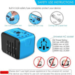 Adapter Podróżny Wieloportowy z Wymiennymi Wtyczkami i 4 Portami USB do Ładowania 4