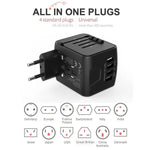 Adapter Podróżny Wieloportowy z Wymiennymi Wtyczkami i 4 Portami USB do Ładowania 6
