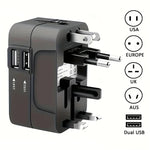 Adapter Podróżny z Dwoma Portami USB – Uniwersalne Zasilanie 110V/220V 1