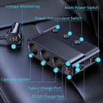 Adapter do Zapalniczki Samochodowej 7 w 1 – 3 Gniazda i 4 Porty USB do Pojazdów 12V i 24V 7