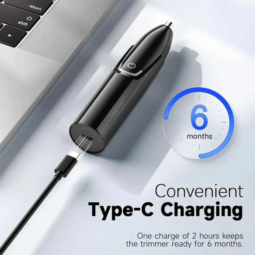 Akumulatorowy Trymer Do Włosów W Nosie I Uszach Z Podwójnymi Ostrzami USB 7