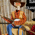 Animowany Szkielet na Halloween z Banjo – Dekoracja z Czujnikiem Ruchu i Dźwięku 5