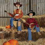 Animowany Szkielet na Halloween z Banjo – Dekoracja z Czujnikiem Ruchu i Dźwięku 7