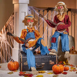 Animowany Szkielet na Halloween z Banjo – Dekoracja z Czujnikiem Ruchu i Dźwięku 9