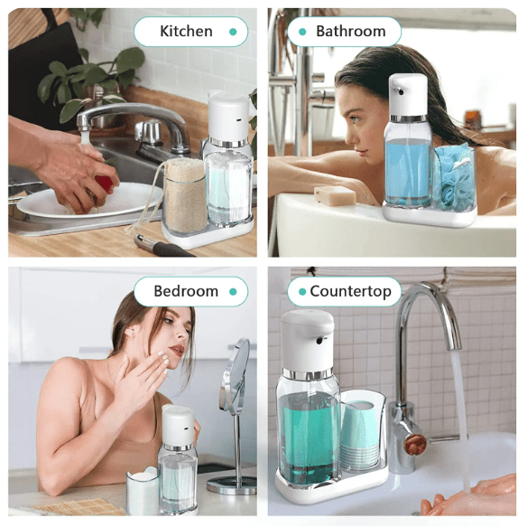 Automatyczny Dozownik Płynu do Płukania Jamy Ustnej z Uchwytami – Bezdotykowy, 750 ml 7