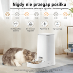 Automatyczny Karmnik Dla Kota z Aplikacją – Duża Pojemność 4 L, Monitorowanie przez WiFi