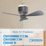 Bezprzewodowy Wentylator z Pilotem – 30 Godzin Pracy, 3 Tryby Wiatru, Oświetlenie 360° 4