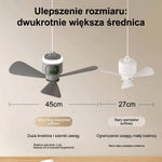 Bezprzewodowy Wentylator z Pilotem – 30 Godzin Pracy, 3 Tryby Wiatru, Oświetlenie 360° 6