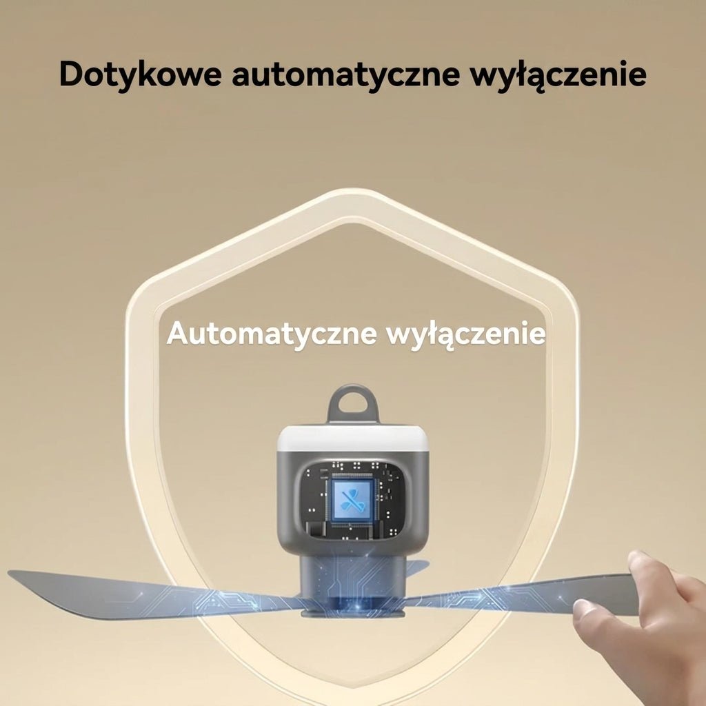 Bezprzewodowy Wentylator z Pilotem – 30 Godzin Pracy, 3 Tryby Wiatru, Oświetlenie 360° 7