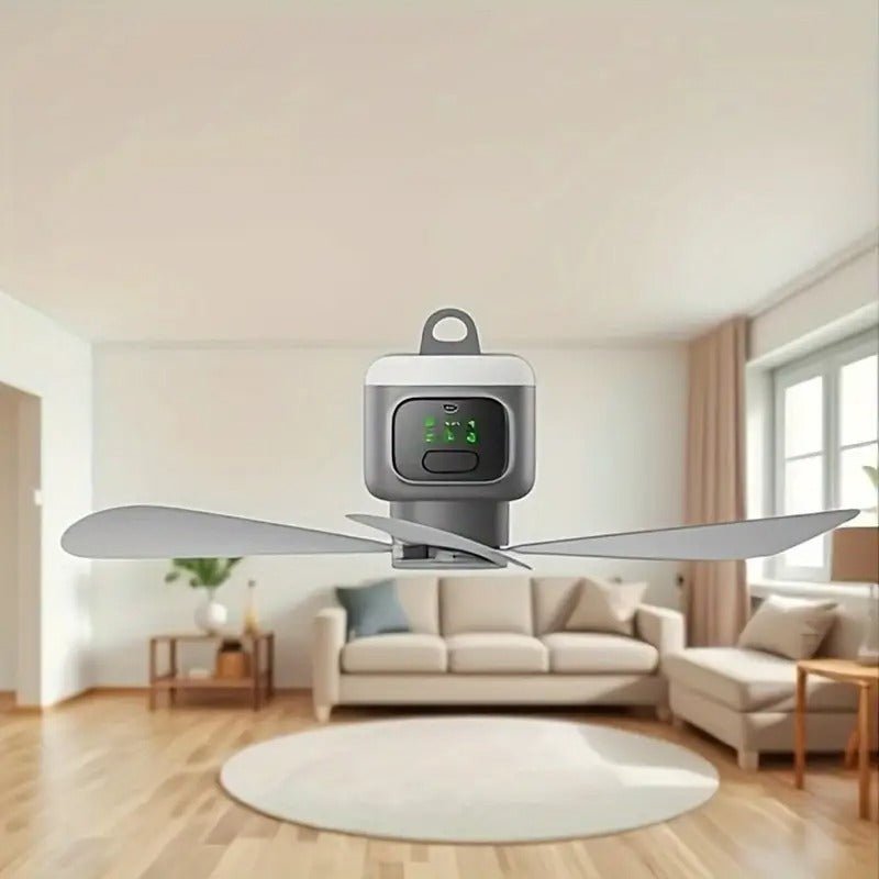 Bezprzewodowy Wentylator z Pilotem – 30 Godzin Pracy, 3 Tryby Wiatru, Oświetlenie 360° 6
