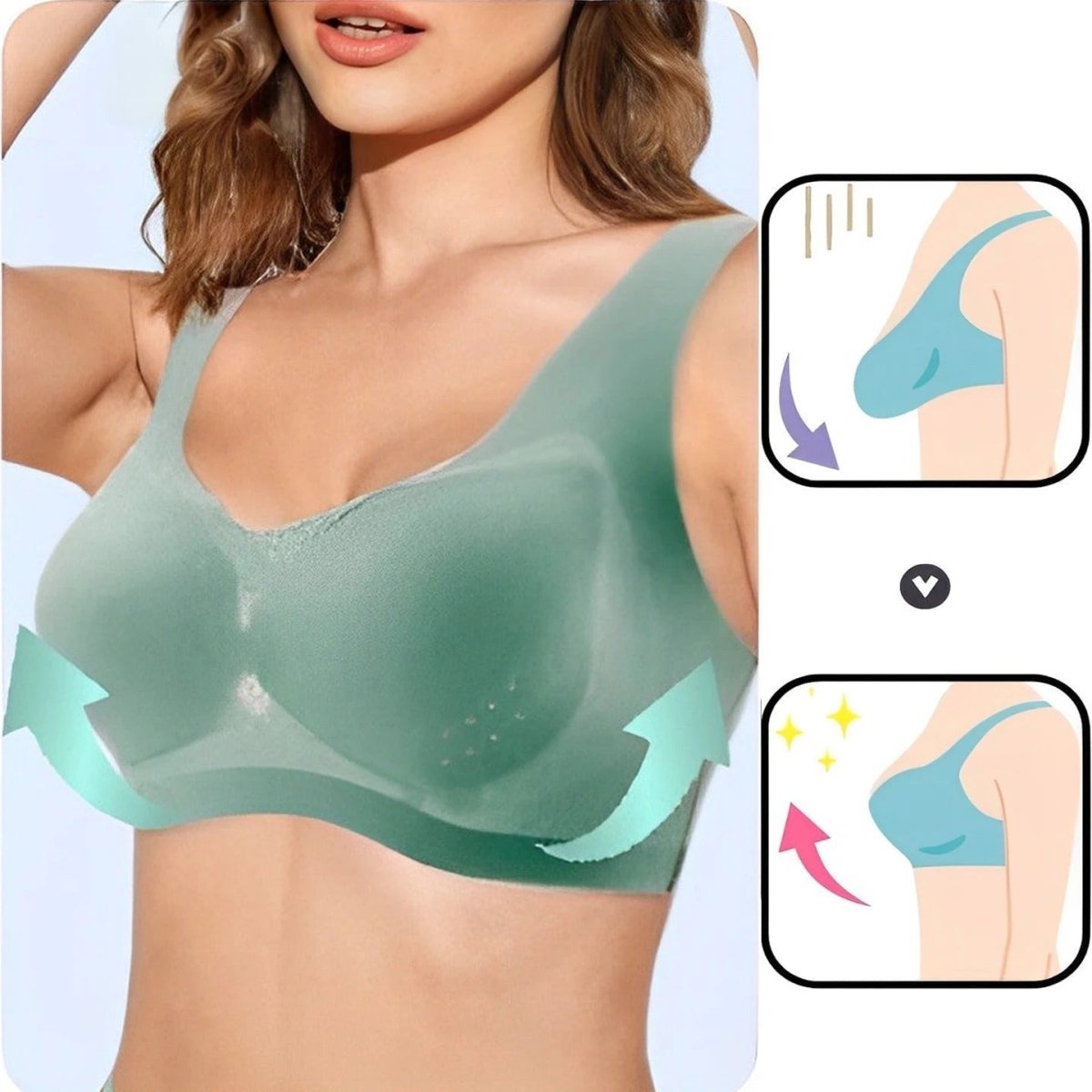 Biustonosz Bezszwowy Ice Silk dla Kobiet – Oddychający i Bezprzewodowy Modelujący 4