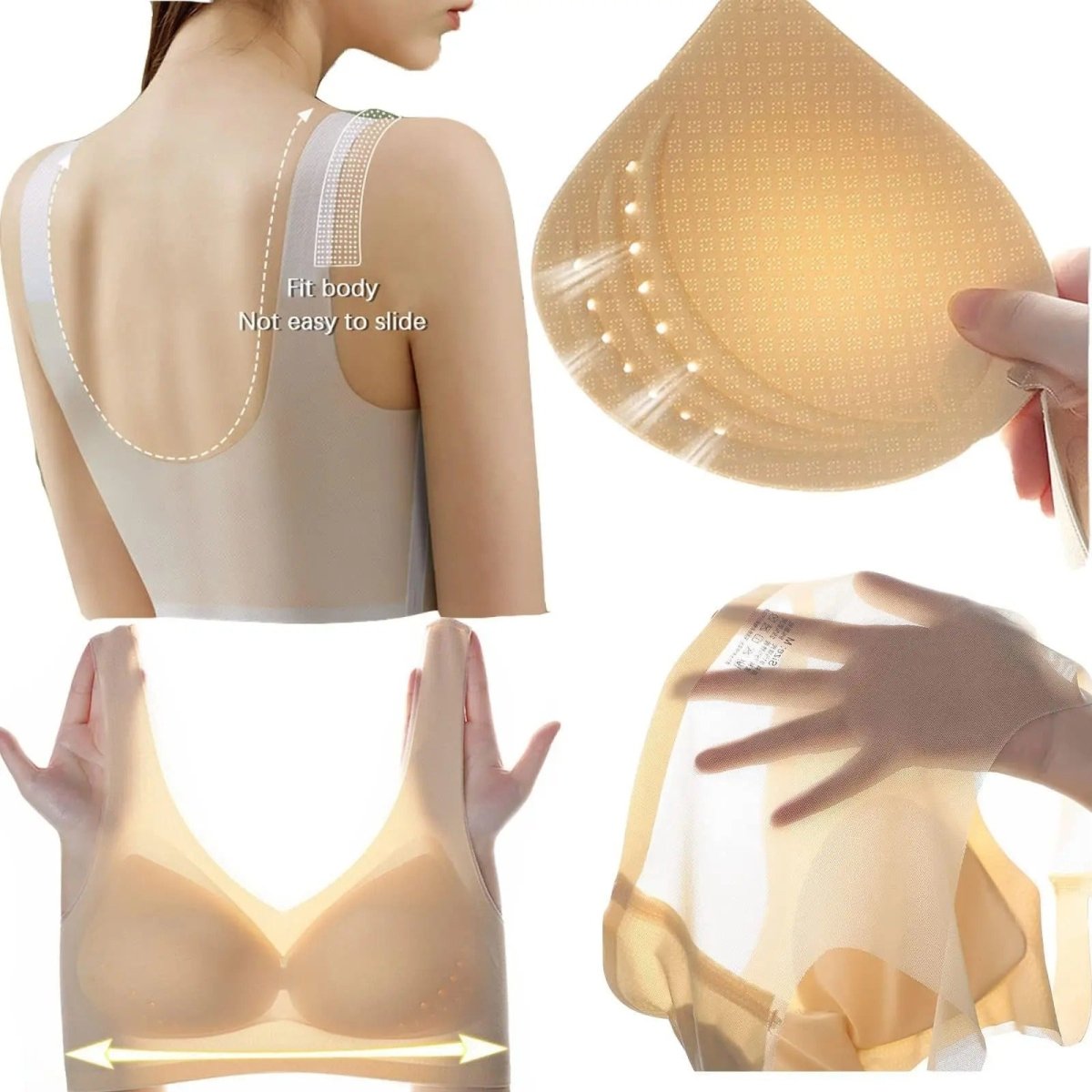 Biustonosz Bezszwowy Ice Silk dla Kobiet – Oddychający i Bezprzewodowy Modelujący 6