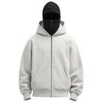 Bluza Z Kapturem i Kominiarką Unisex Na Zimę – Pełny Zamek i Ochrona Przed Wiatrem 8