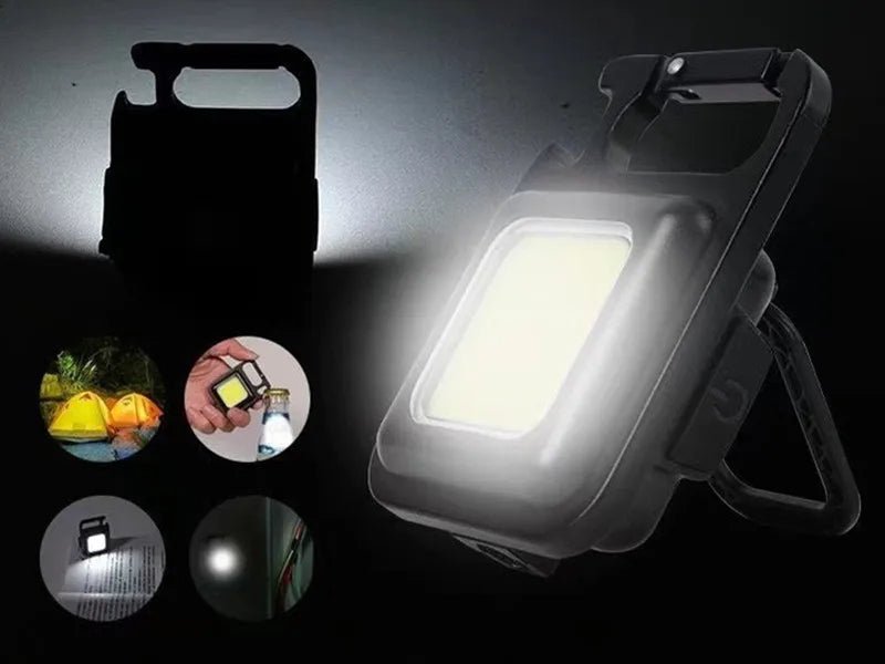 Brelok z Latarką COB LED 1800 Lumenów – Przenośny z Otwieraczem do Butelek, 4 Tryby Świecenia 0