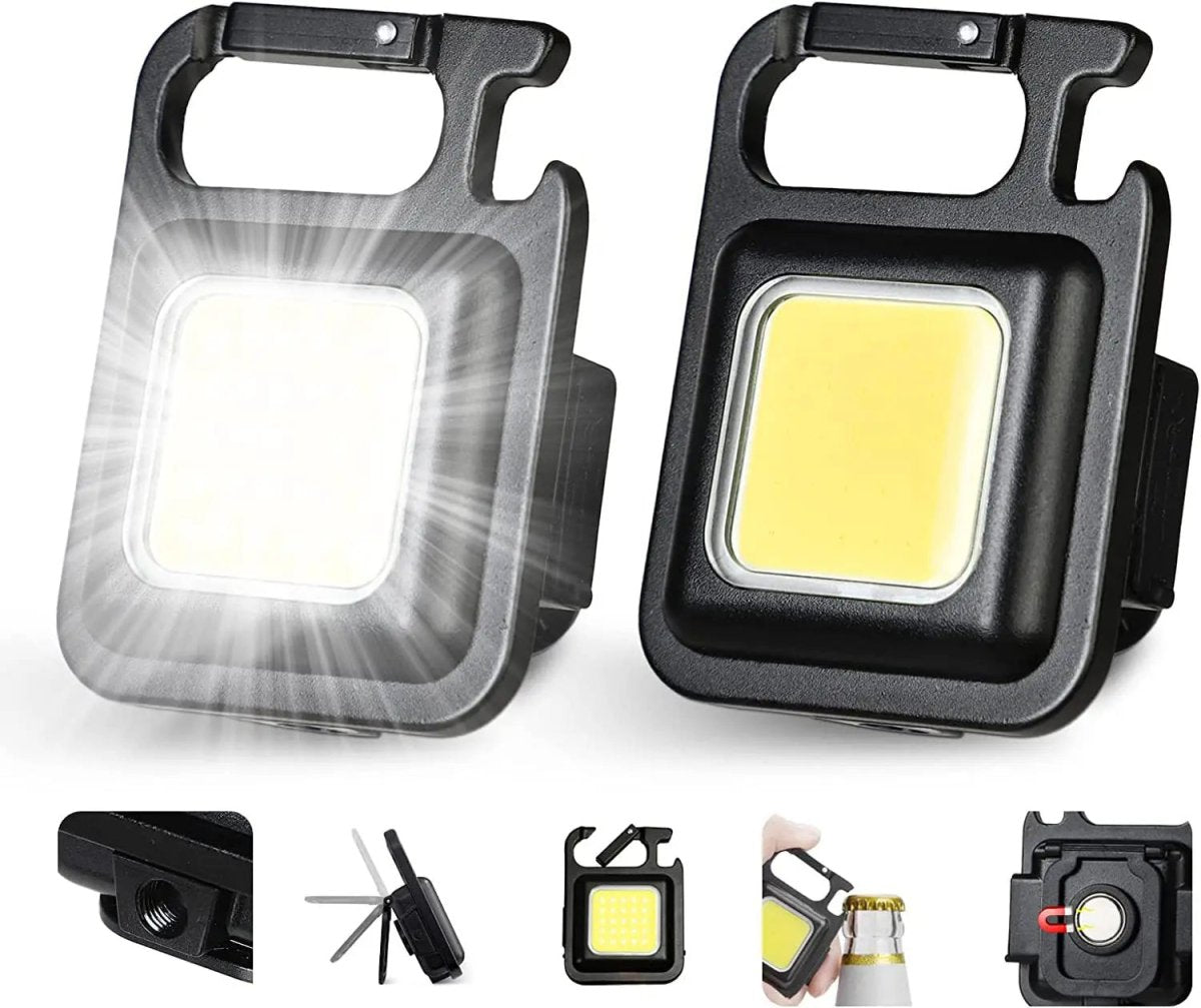 Brelok z Latarką COB LED 1800 Lumenów – Przenośny z Otwieraczem do Butelek, 4 Tryby Świecenia 2