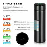 Butelka Termosowa 500 ml ze Stali Nierdzewnej z Wyświetlaczem LED – Utrzymanie Ciepła do 12h, Zimna do 24h 4
