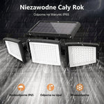 Cechy wysokiej jakości lampy solarnej z czujnikiem ruchu – 74 diody LED, wodoodporna IP65 do oświetlenia zewnętrznego