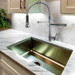 Chromowana Bateria Kuchenna Z Obrotową Wylewką 360° I Spryskiwaczem 0