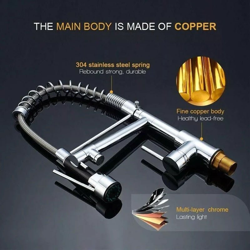 Chromowana Bateria Kuchenna Z Obrotową Wylewką 360° I Spryskiwaczem 6