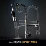 Chromowana Bateria Kuchenna Z Obrotową Wylewką 360° I Spryskiwaczem 7