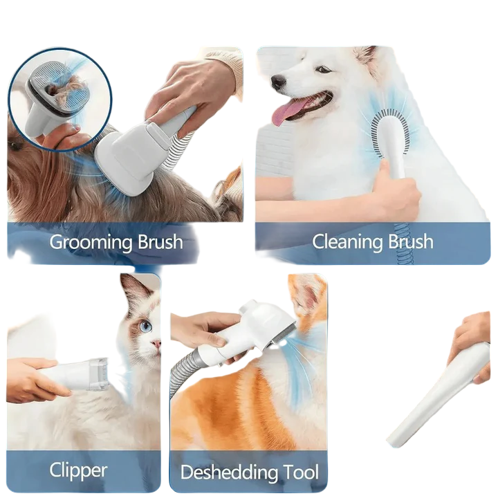 Cichy Odkurzacz do Sierści Psów z Zestawem Narzędzi do Pielęgnacji 3