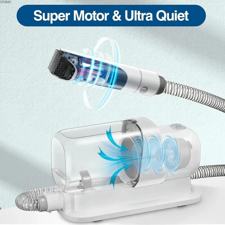 Cichy Odkurzacz do Sierści Psów z Zestawem Narzędzi do Pielęgnacji 5