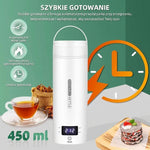 Czajnik Elektryczny z Regulacją Temperatury 450 ml – Podróżny, Bezprzewodowy ze Stali Nierdzewnej 9