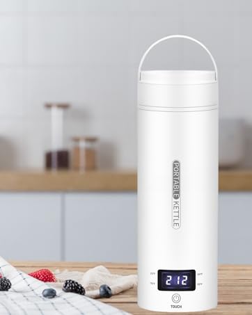 Czajnik Elektryczny z Regulacją Temperatury 450 ml – Podróżny, Bezprzewodowy ze Stali Nierdzewnej 1