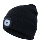 Czapka Beanie z Lampką LED – Wodoodporna, Regulowana Jasność, Idealna na Zewnątrz 0