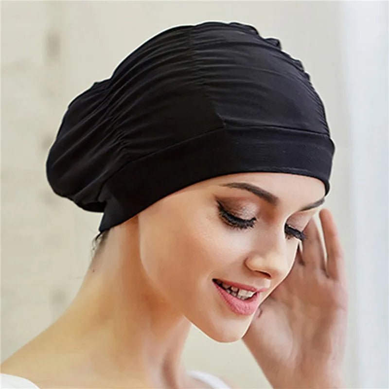 Czepek Kąpielowy dla Długich Włosów – Elastyczny Turban z Nylonu, Ochrona przed Chlorowaniem 0
