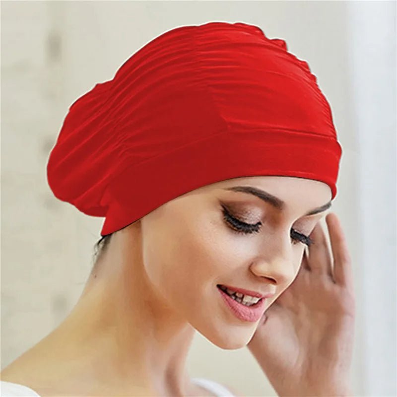 Czepek Kąpielowy dla Długich Włosów – Elastyczny Turban z Nylonu, Ochrona przed Chlorowaniem 4