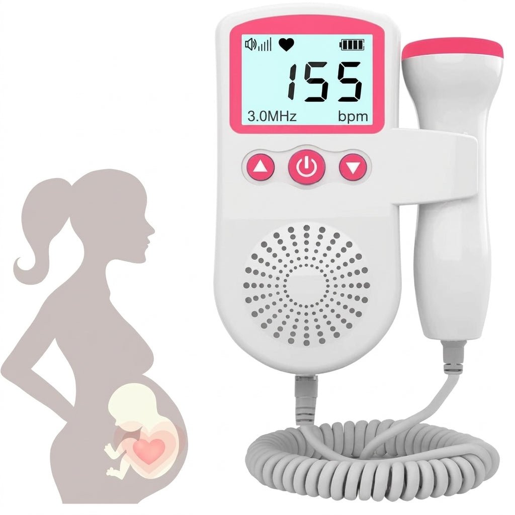Monitor Tętna Płodu Doppler – Sonda 3 MHz, Podświetlany Wyświetlacz LCD, Trzy Tryby Pracy 1