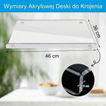 Deska Do Krojenia Przezroczysta Akrylowa 46x36 cm z Antypoślizgową Krawędzią 2