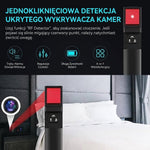 Detektor Ukrytej Kamery 4w1 z Wykrywaniem RF i GPS – Kompaktowy, Przenośny, z Latarką 6