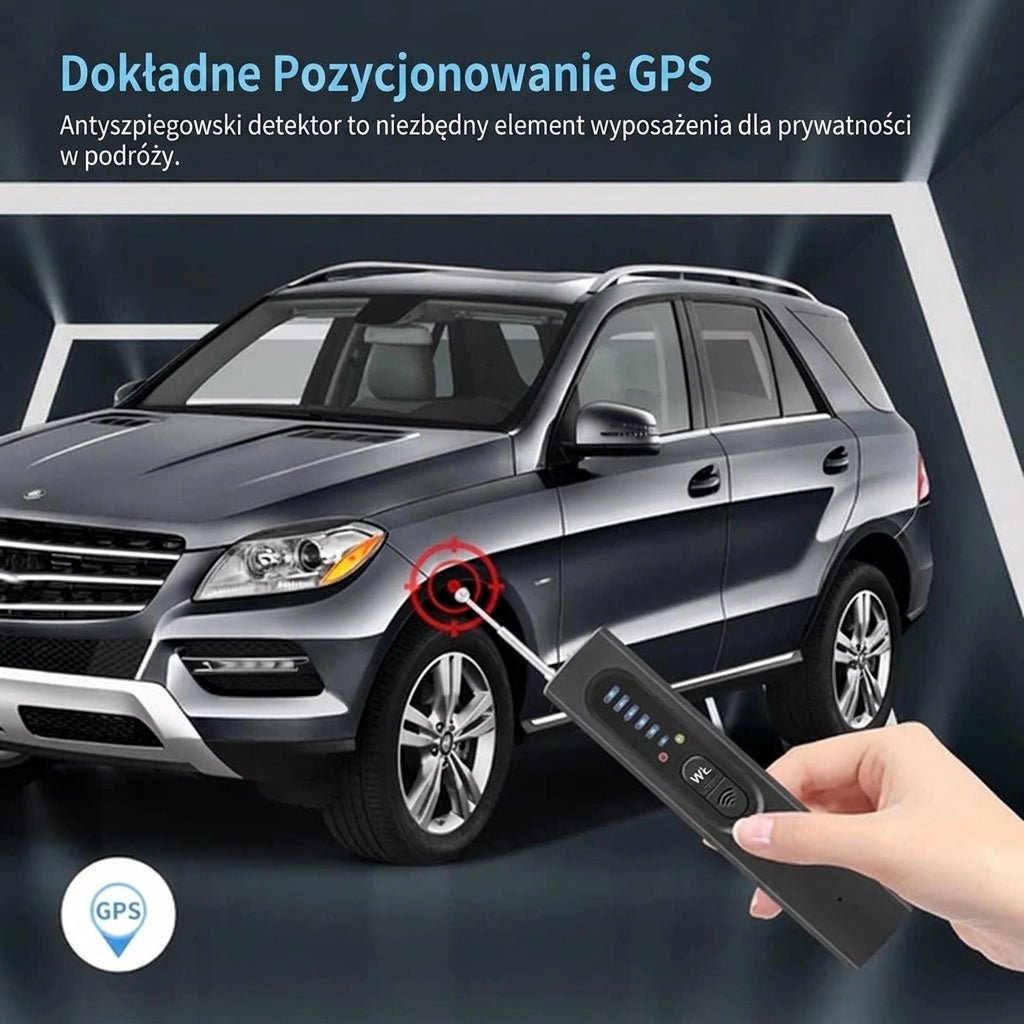 Detektor Ukrytej Kamery 4w1 z Wykrywaniem RF i GPS – Kompaktowy, Przenośny, z Latarką 7