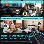 Detektor Ukrytej Kamery 4w1 z Wykrywaniem RF i GPS – Kompaktowy, Przenośny, z Latarką 8