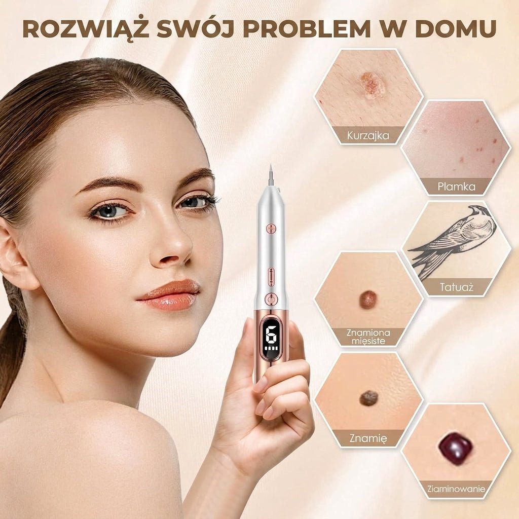 Długopis Plazmowy do Usuwania Znamion i Pieprzyków – 9 Poziomów Intensywności, Bezkrwawy Zabieg 13