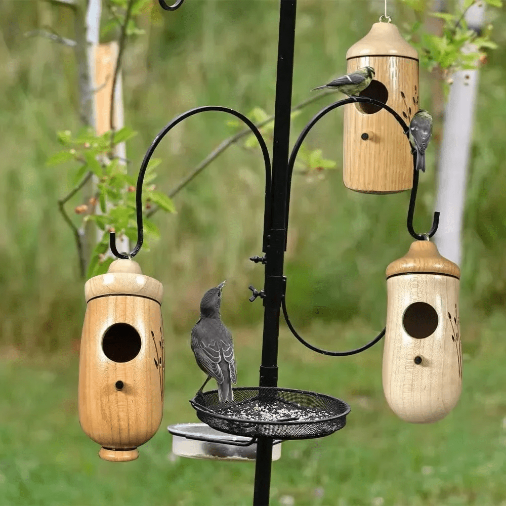 Domek dla Kolibrów z Żywicy – Ozdoba do Ogrodu, Kompaktowy Rozmiar 8x8x15 cm 8