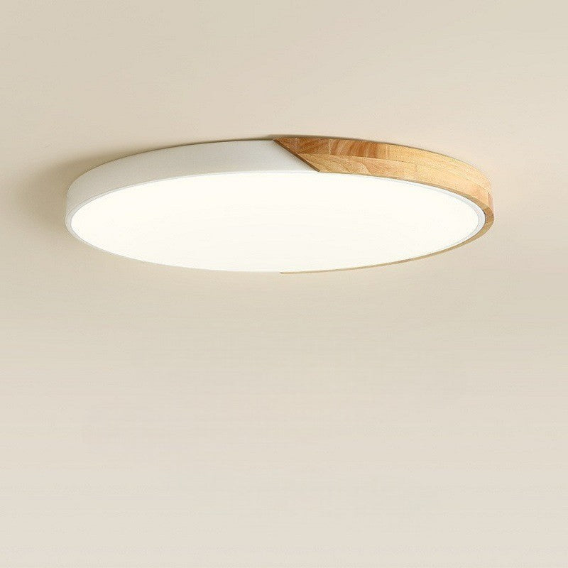 Drewniana Lampa Sufitowa Nordic - Minimalistyczna Lampa LED do Salonu i Sypialni