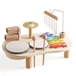 Drewniana Stacja Muzyczna dla Dzieci - Ksylofon, Bęben, Tamburyn, Zabawki Edukacyjne 2-6 lat 5