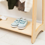 Drewniany Wieszak Montessori Dla Dzieci Z Półką - Ekologiczny I Bezpieczny 7