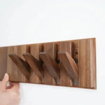 Drewniany Wieszak Na Ubrania Na Ścianę - Elegancki Wieszak Do Przedpokoju 1