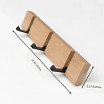 Drewniany Wieszak Na Ubrania Na Ścianę Z Ukrytymi Haczykami - Minimalistyczny Design 0