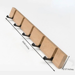 Drewniany Wieszak Na Ubrania Na Ścianę Z Ukrytymi Haczykami - Minimalistyczny Design 5