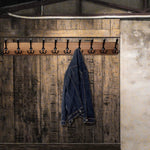 Drewniany Wieszak Ścienny z 10 Haczykami do Przedpokoju - Stylowe Przechowywanie Ubrań 1