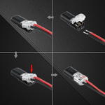 Dwuprzewodowe Złącze Elektryczne z Blokadą do Przewodów 0,08–2,5 mm² – Wielokrotnego Użytku, 100 Sztuk 3